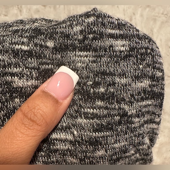 Max Studio Heather Gray Deep V Neck Wrap Draped Open Sweater - Picture 10 of 10